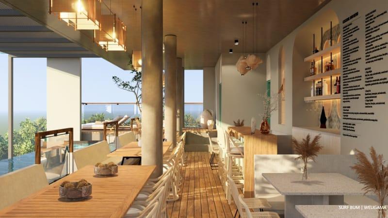 Sea-view rooftop restaurant