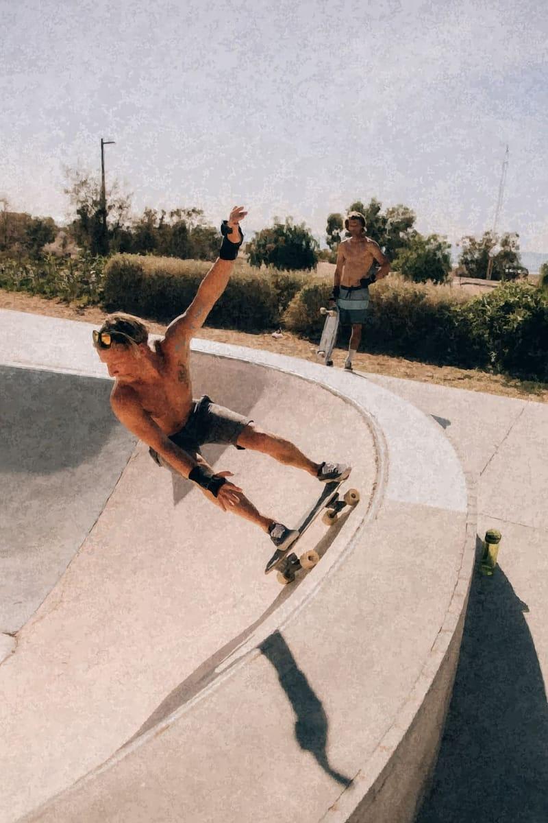 Skateboarden in Tamraght